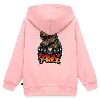 Emo-dinosaurier, Trauriger Dino, Emotionaler - Kinder Premium Organic Zip Hoodie - Rosa - Hinten - AI Model Kid Female (0cm)