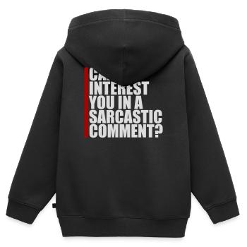 Puis-je vous intéresser à un commentaire sarcastique Lustig - Sweat Premium à capuche zippé enfant bio - noir - Dos - AI Model Kid Male (0cm)