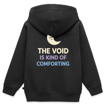 Existenzieller Humor, Nihilismus, Humor, - Kinder Premium Organic Zip Hoodie - Schwarz - Hinten - AI Model Kid Male (0cm)