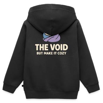 Existenzieller Humor, Nihilismus, Humor, - Kinder Premium Organic Zip Hoodie - Schwarz - Hinten - AI Model Kid Male (0cm)