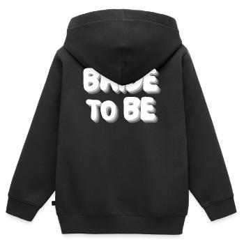 Future mariée - Sweat Premium à capuche zippé enfant bio - noir - Dos - AI Model Kid Male (0cm)