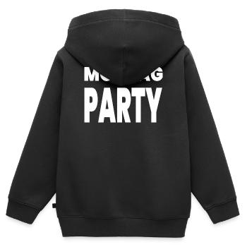 Party - Kinder Premium Organic Zip Hoodie - Schwarz - Hinten - AI Model Kid Male (0cm)