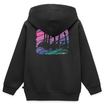 Artistic Swim Team Synchronschwimmen - Kinder Premium Organic Zip Hoodie - Schwarz - Hinten - AI Model Kid Male (0cm)