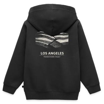Faille de San Andreas de Los Angeles Geology City - Sweat Premium à capuche zippé enfant bio - noir - Dos - AI Model Kid Male (0cm)