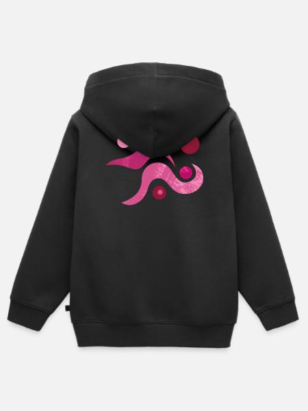 yoga-design_52 - Kinder Premium Organic Zip Hoodie - Schwarz