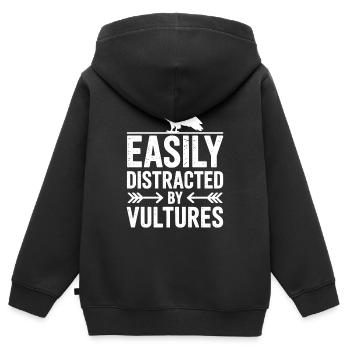 Geier Sprüche Geier Lustiges Geier Geschenk - Kinder Premium Organic Zip Hoodie - Schwarz - Hinten - AI Model Kid Male (0cm)