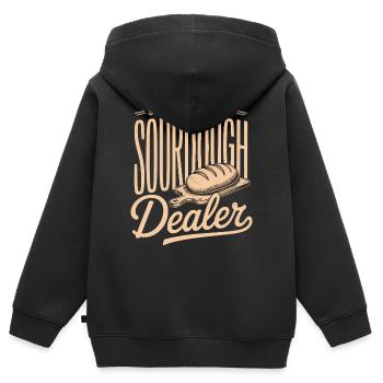 Lokaler Sauerteighändler-Tee - Kinder Premium Organic Zip Hoodie - Schwarz - Hinten - AI Model Kid Male (0cm)