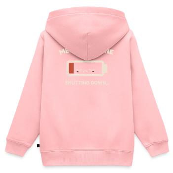 mentally done - Kids Premium Organic Zip-up Hoodie - rose - Back - AI Model Kid Female (0cm)