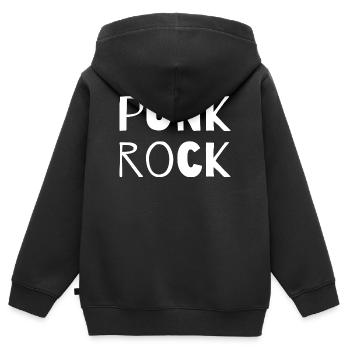 Punkrock Mutige Typografie - Kinder Premium Organic Zip Hoodie - Schwarz - Hinten - AI Model Kid Male (0cm)