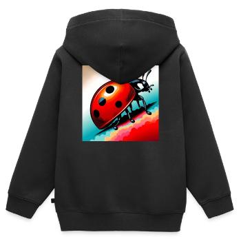ladybird - Kids Premium Organic Zip-up Hoodie - black - Back - AI Model Kid Male (0cm)
