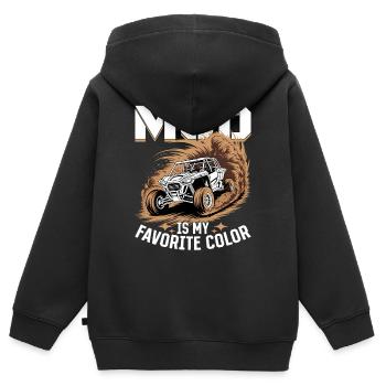 UTV Off Road Boy Men 4 Wheeler Side by side - Kinder Premium Organic Zip Hoodie - Schwarz - Hinten - AI Model Kid Male (0cm)