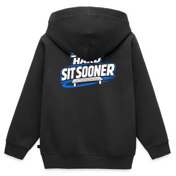 Ligue de la Bière Hockey Humour des joueurs drôles de hockey - Sweat Premium à capuche zippé enfant bio - noir - Dos - AI Model Kid Male (0cm)