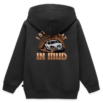 UTV Off Road Boy Men 4 Wheeler Side by side - Kinder Premium Organic Zip Hoodie - Schwarz - Hinten - AI Model Kid Male (0cm)