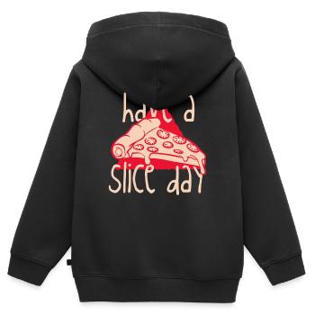 Bonne journée de tranche - Sweat Premium à capuche zippé enfant bio - noir - Dos - AI Model Kid Male (0cm)