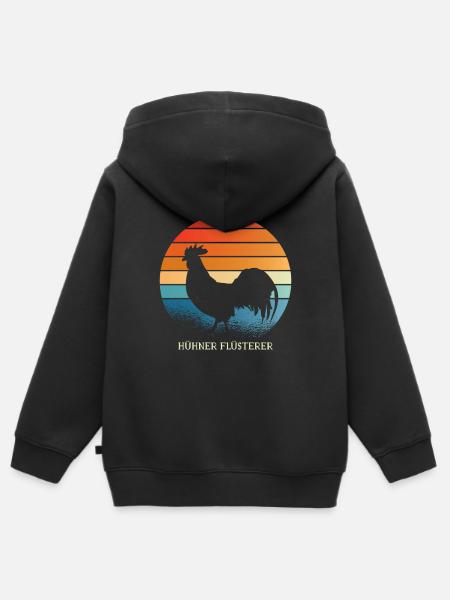 Hühnerflüsterer - Kinder Premium Organic Zip Hoodie - Schwarz