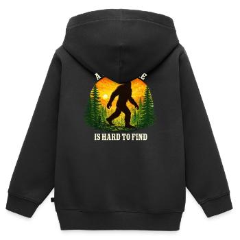 Bigfoot Sasquatch Yeti Cryptid Creatures Big Foot - Kinder Premium Organic Zip Hoodie - Schwarz - Hinten - AI Model Kid Male (0cm)