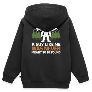 Bigfoot Sasquatch Yeti Cryptid Creatures Big Foot - Kinder Premium Organic Zip Hoodie - Schwarz - Hinten - AI Model Kid Male (0cm)