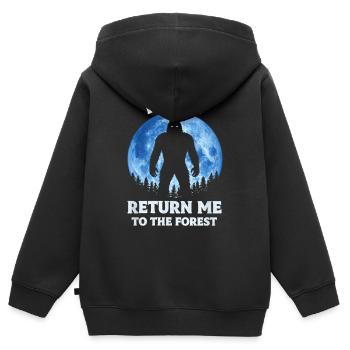 Bigfoot Sasquatch Yeti Cryptid Creatures Big Foot - Kinder Premium Organic Zip Hoodie - Schwarz - Hinten - AI Model Kid Male (0cm)
