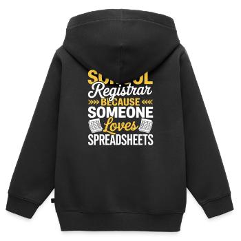 School Secretary School Administration Office School Everyday Life - Kids Premium Organic Zip-up Hoodie - black - Back - AI Model Kid Male (0cm)