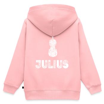 Entwurf - Kinder Premium Organic Zip Hoodie - Rosa - Hinten - AI Model Kid Female (0cm)