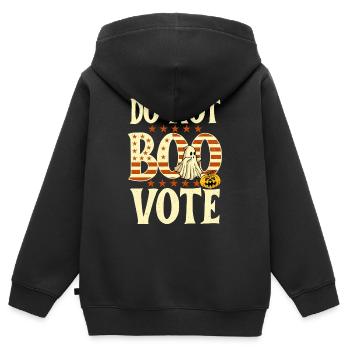 Kein Buh-Vote Halloween-Wahlhumor - Kinder Premium Organic Zip Hoodie - Schwarz - Hinten - AI Model Kid Male (0cm)