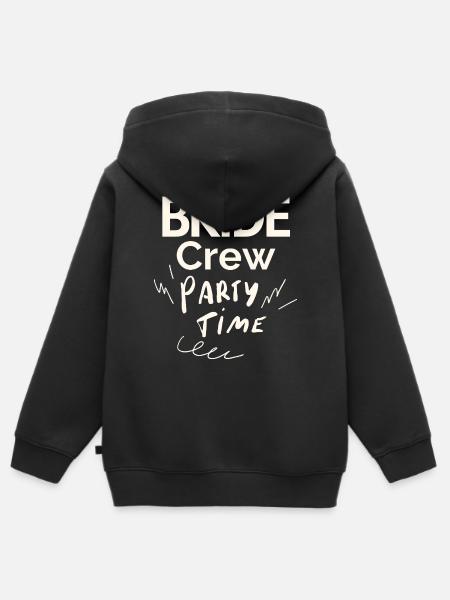 Bride Crew - Kinder Premium Organic Zip Hoodie - Schwarz