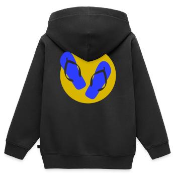 Endlich Ferien! - Kinder Premium Organic Zip Hoodie - Schwarz - Hinten - AI Model Kid Male (0cm)
