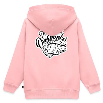 Professional Overthinker Lustig Grübeln Angst Logo - Kinder Premium Organic Zip Hoodie - Rosa - Hinten - AI Model Kid Female (0cm)