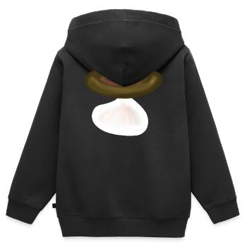 Pilz Pilze Natur - Kinder Premium Organic Zip Hoodie - Schwarz - Hinten - AI Model Kid Male (0cm)