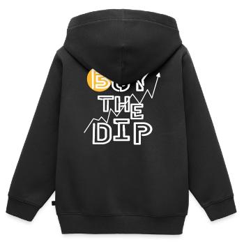 Buy the dip! - Kinder Premium Organic Zip Hoodie - Schwarz - Hinten - AI Model Kid Male (0cm)