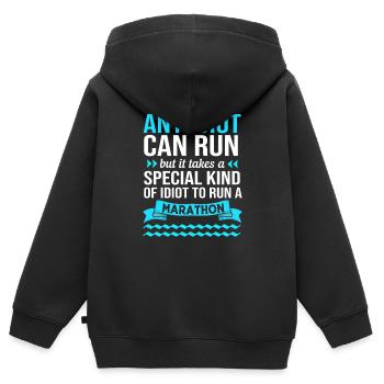 Marathon Runners Half Marathon Marathon - Kids Premium Organic Zip-up Hoodie - black - Back - AI Model Kid Male (0cm)