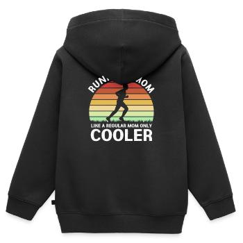Marathon Half Marathon Marathon Runner - Kids Premium Organic Zip-up Hoodie - black - Back - AI Model Kid Male (0cm)