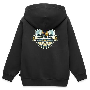 Polizeiprofi Diensthund Badge - Kinder Premium Organic Zip Hoodie - Schwarz - Hinten - AI Model Kid Male (0cm)