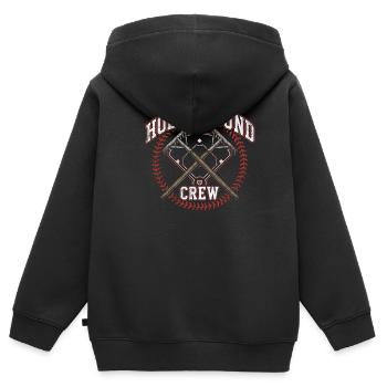 Holy Ground Crew Christlicher Baseball Glaube - Kinder Premium Organic Zip Hoodie - Schwarz - Hinten - AI Model Kid Male (0cm)