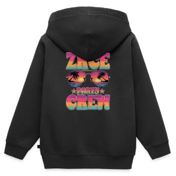 Zrce Party Party Crew - Kinder Premium Organic Zip Hoodie - Schwarz - Hinten - AI Model Kid Male (0cm)