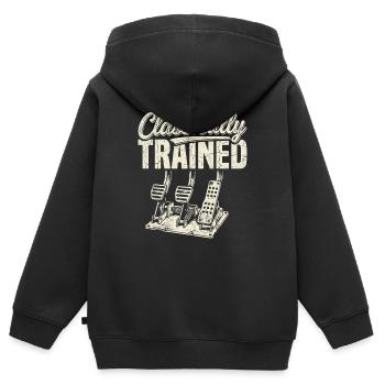 Pédales classiques - Sweat Premium à capuche zippé enfant bio - noir - Dos - AI Model Kid Male (0cm)