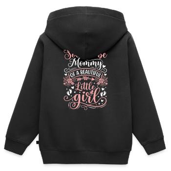 Future maman : Petite princesse - Sweat Premium à capuche zippé enfant bio - noir - Dos - AI Model Kid Male (0cm)