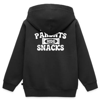 5 von 4 Eltern verstecken Snacks Humor - Kinder Premium Organic Zip Hoodie - Schwarz - Hinten - AI Model Kid Male (0cm)