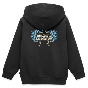 Guérison somatique Thérapie somatique - Sweat Premium à capuche zippé enfant bio - noir - Dos - AI Model Kid Male (0cm)
