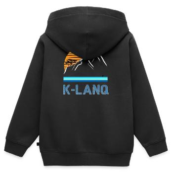 K-LANQ Calanques Marseille Outdoor Vintage - Kids Premium Organic Zip-up Hoodie - black - Back - AI Model Kid Male (0cm)
