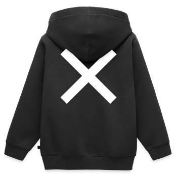 X Signs - Kids Premium Organic Zip-up Hoodie - black - Back - AI Model Kid Male (0cm)