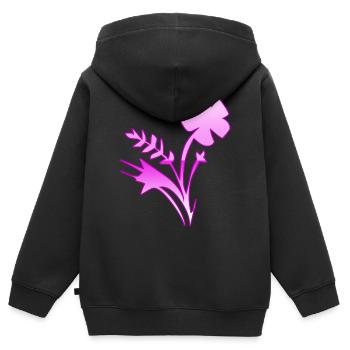 Blumen - Kinder Premium Organic Zip Hoodie - Schwarz - Hinten - AI Model Kid Male (0cm)