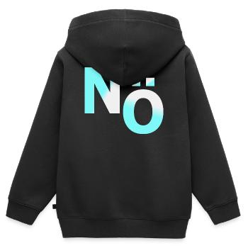 Nö Nein Dagegen Demo - Kinder Premium Organic Zip Hoodie - Schwarz - Hinten - AI Model Kid Male (0cm)