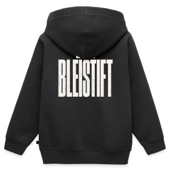 Zum Bleistift - Kinder Premium Organic Zip Hoodie - Schwarz - Hinten - AI Model Kid Male (0cm)