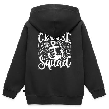 Cruise Squad - Kinder Premium Organic Zip Hoodie - Schwarz - Hinten - AI Model Kid Male (0cm)