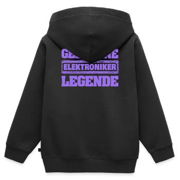 Elektroniker - Kinder Premium Organic Zip Hoodie - Schwarz - Hinten - AI Model Kid Male (0cm)