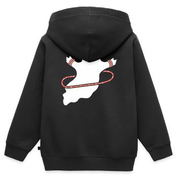 Hula Hup Hopp Halloween Hullern Huller Geist - Kinder Premium Organic Zip Hoodie - Schwarz - Hinten - AI Model Kid Male (0cm)