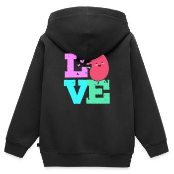 Nierenspender Spender Niere - Kinder Premium Organic Zip Hoodie - Schwarz - Hinten - AI Model Kid Male (0cm)