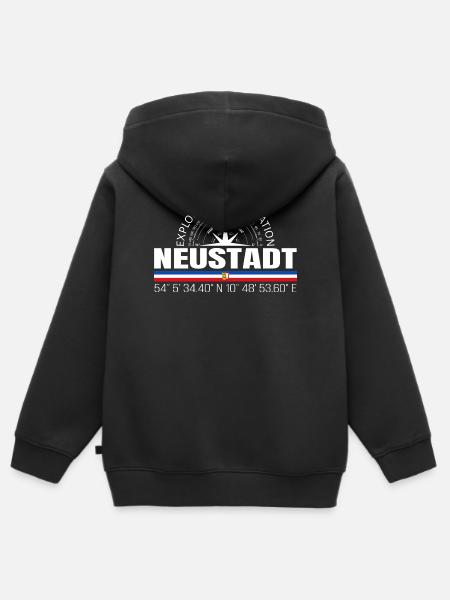 Neustadt - Kinder Premium Organic Zip Hoodie - Schwarz