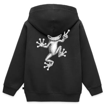 rainette - Sweat Premium à capuche zippé enfant bio - noir - Dos - AI Model Kid Male (0cm)